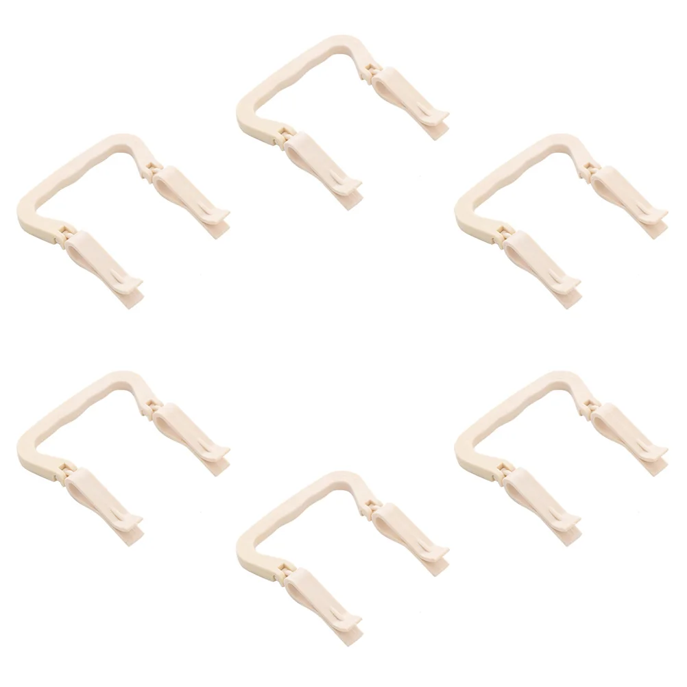 

6 PCS Trash Bag Clip Litter Hanging Garbage Bin Holder Can Clips Waste Clamp Foldable