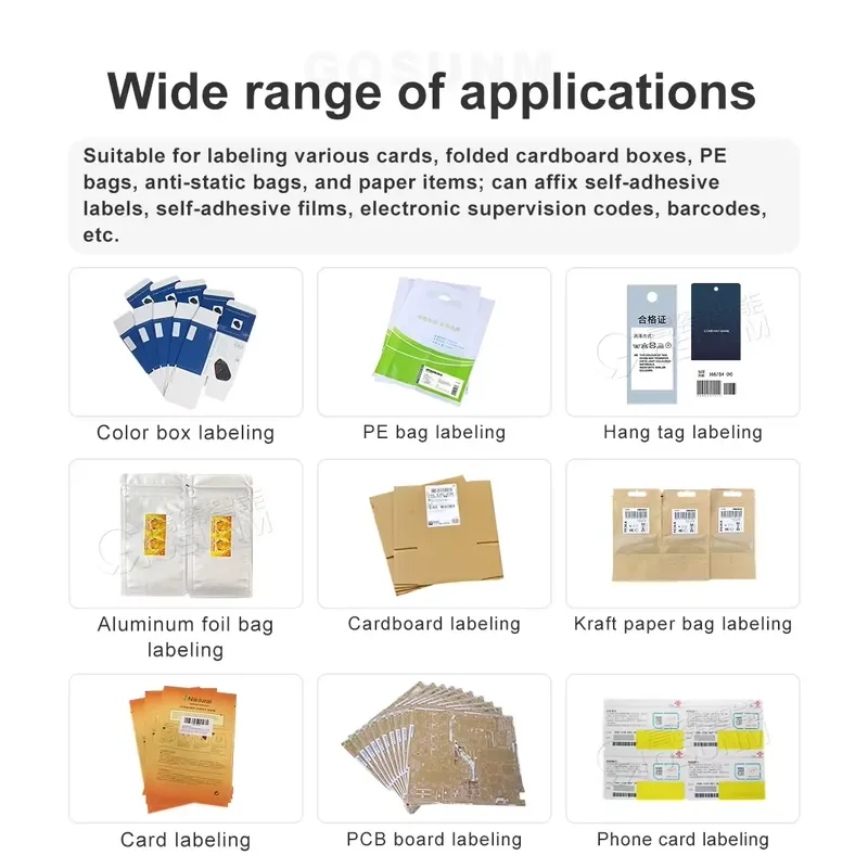 Automatic Label Appli or Machine Card Packaging Bag Qr Code Labeling Machine
