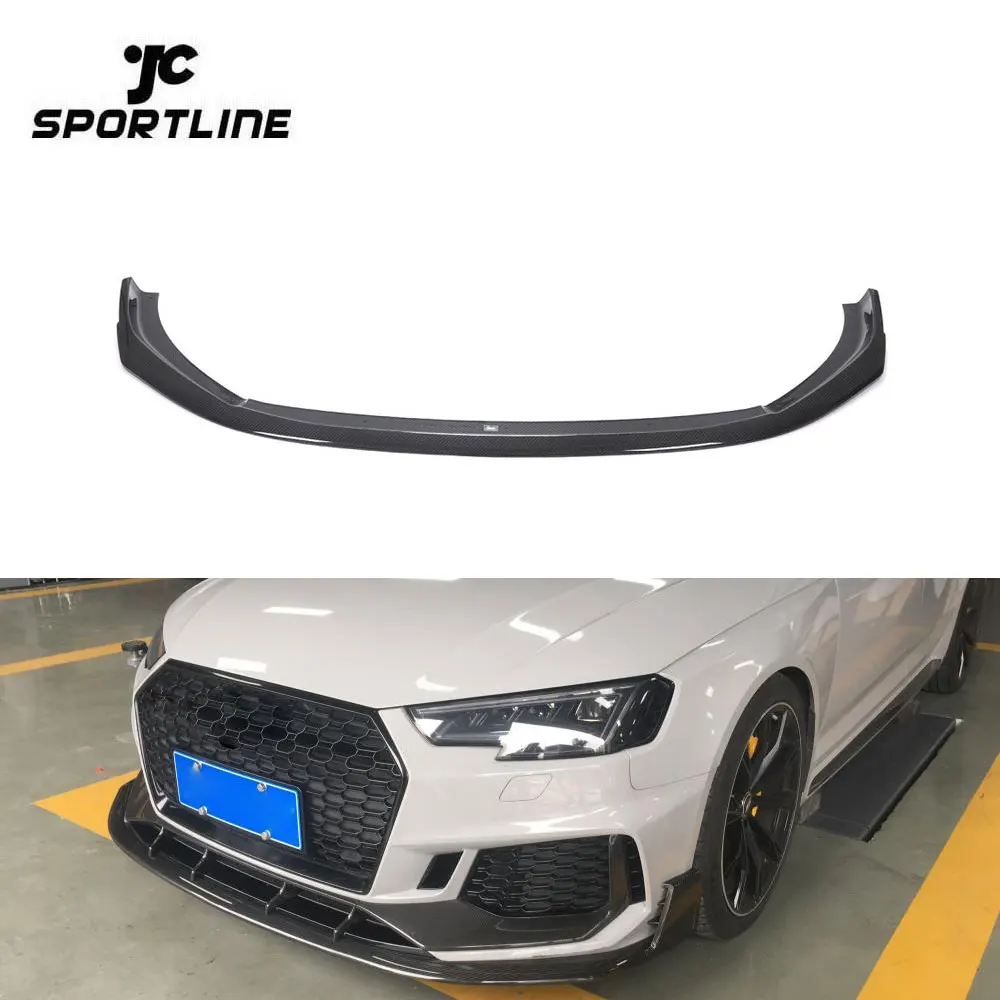 

JCSportline Carbon Fiber RS4 Car Front Lip for AUDI A4 B9 RS4 2019