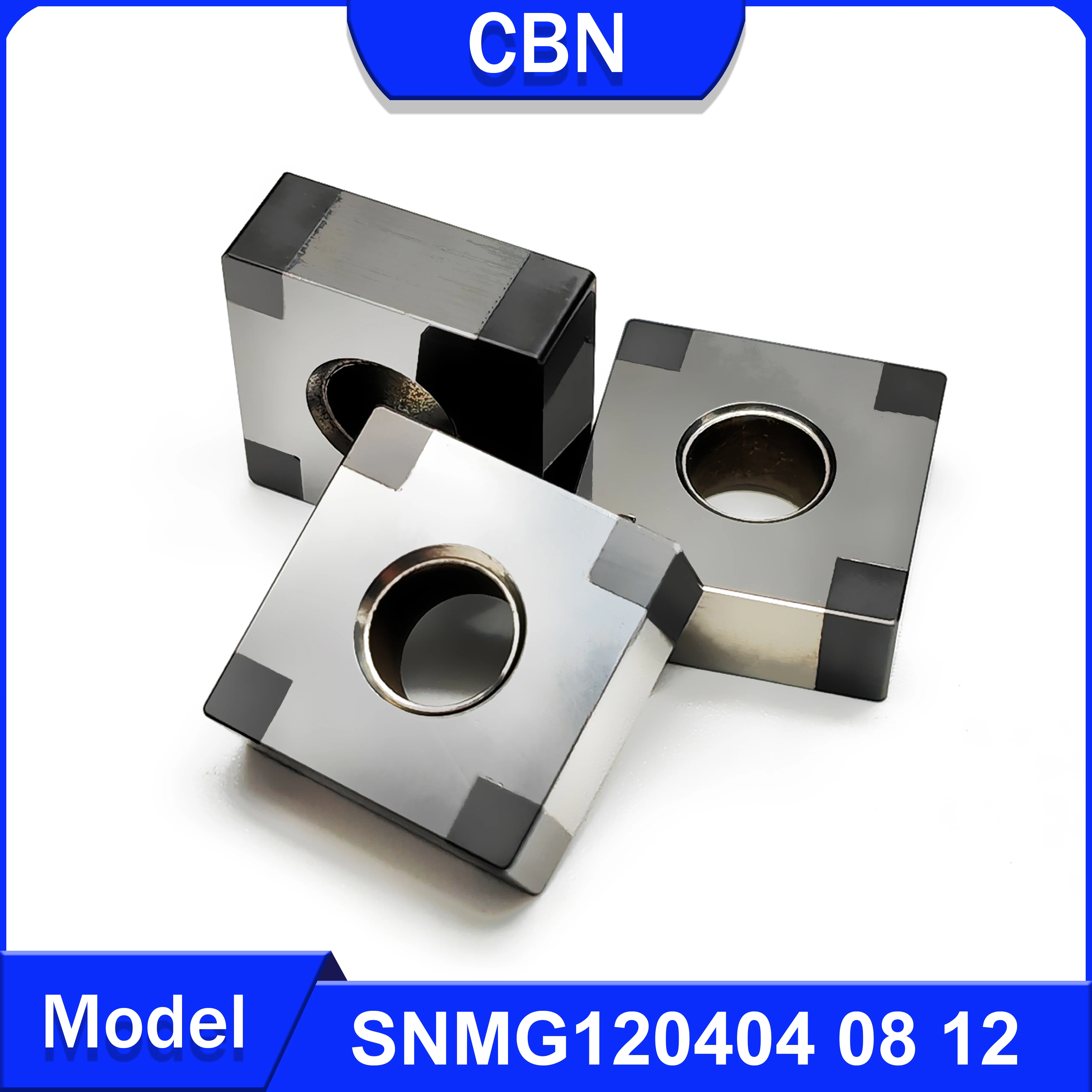 Usinagem de Ferramentas de Torneamento Cnc Materiais de Alta Dureza Aço Duro e Ferro Fundido Snmg120404 Snmg120408 Snmg120412 Cbn