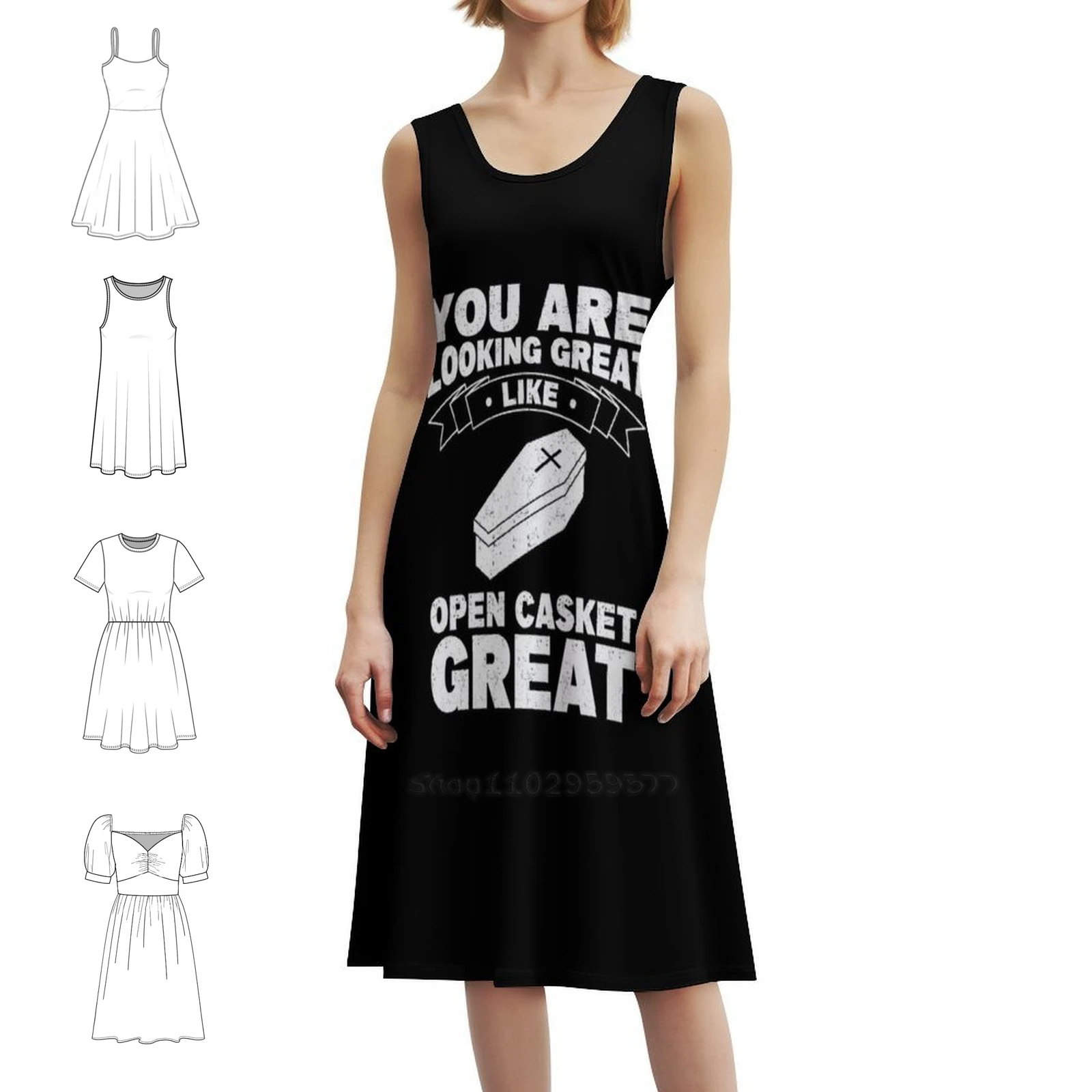 النعش المفتوح مدير جنازة عظيم Mortician Boho Chic فستان أنيق أنيق على الشاطئ وحفلات الزفاف وحفلات الاستجابة الجنازة