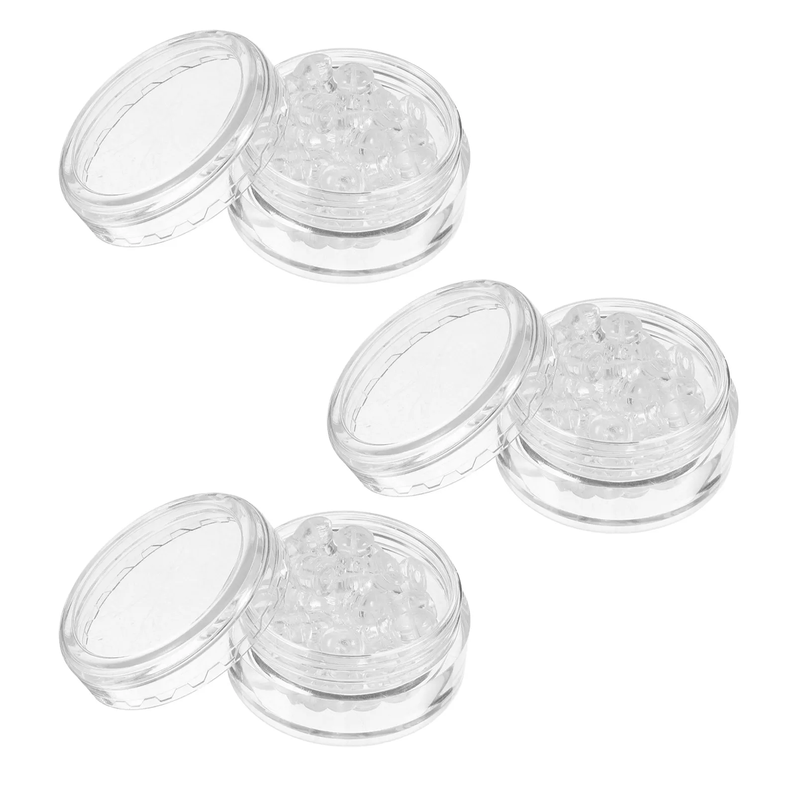 90Pcs Silicone Earring Backs Clear Soft Silica Gel Stoppers Replacement Clutch Secure Hold for Studs Hoops Drops Fish Hook
