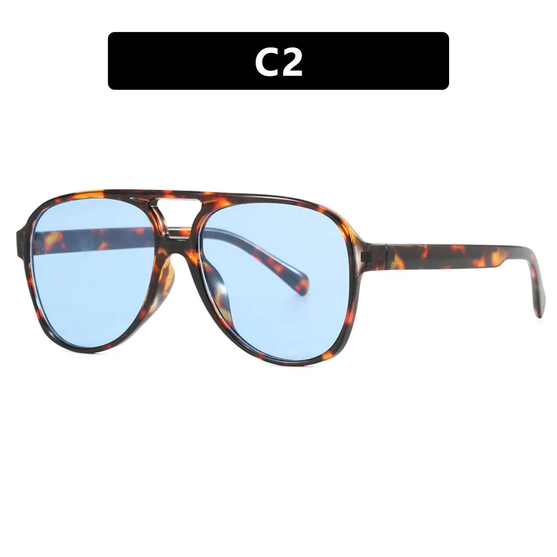 نظارات شمسية موديل جديد على شكل ضفدع ، نظارات شمسية مزدوجة الشعاع ، إطار كبير ، تصميم مقعر