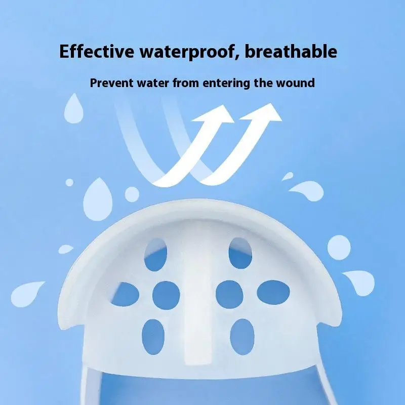 Trach دش يغطي درع مقاوم للماء غطاء القصبة الهوائية الرقبة الجلد ودية سيليكون مقاوم للماء تنفس حمام الحلق قناع #2