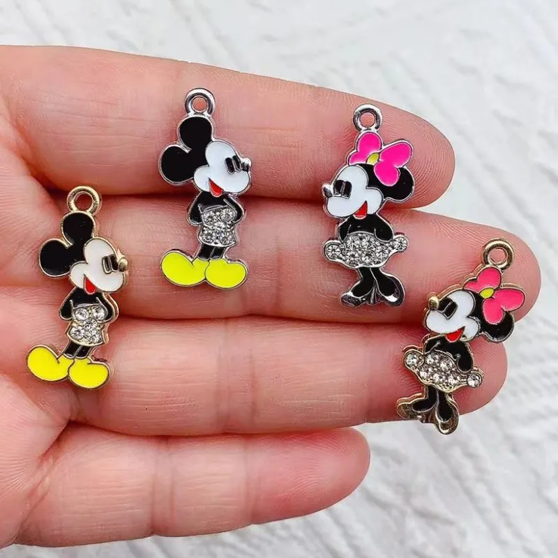 10pcs Cartoon Animal Charms Alloy Crystal Charms for Jewelry Making Girls Cute Earrings Pendants Neckalce Gift