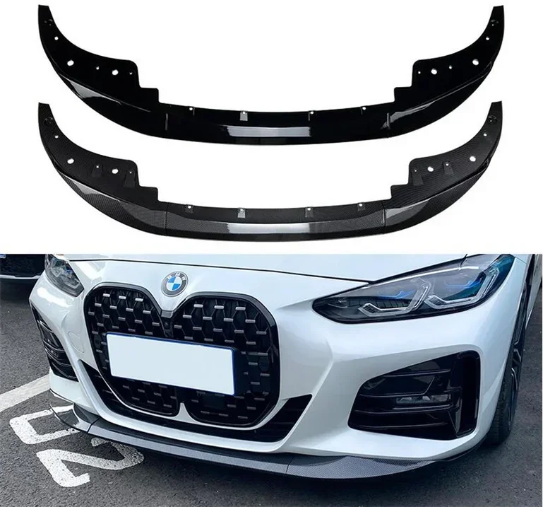 

ABS CARBON FRONT BUMPER SPOILER LIP SPLITTERS WIND KNFE For BMW 4 Series G22 G23 G24 G26 2021 2022 2023