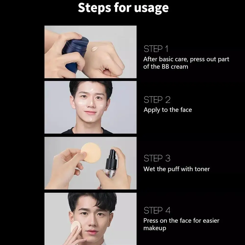 Fond de teint éclaircissant longue durée pour le visage, crème hydratante et nourrissante pour hommes, fond de teint correcteur, crème hydratante et éclaircissante, soin de la peau, 50g, haut de gamme