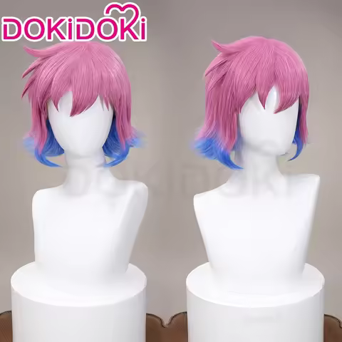IN STOCK Ramona Flowers Wig Anime Scott Pilgrim Takes Off Cosplay Wig DokiDoki 35cm Short Hair Ramona Flowers Cosplay Free Cap