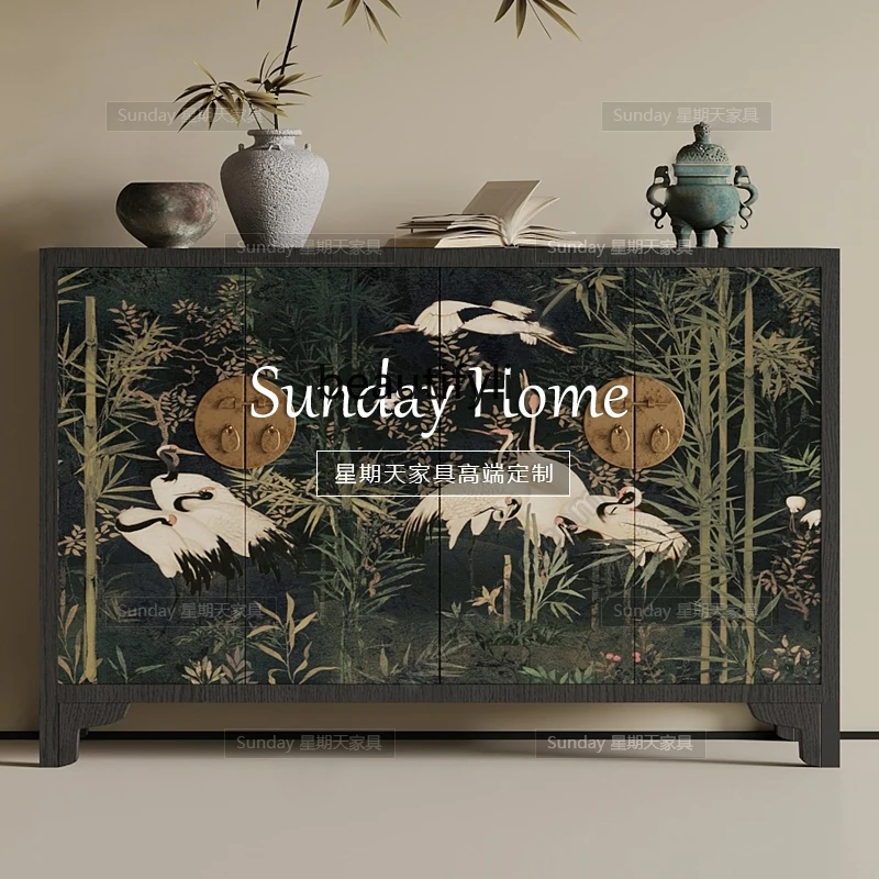 

Hand-painted dining side premium classical lockers, living room bedroom chest cabinets can be customized