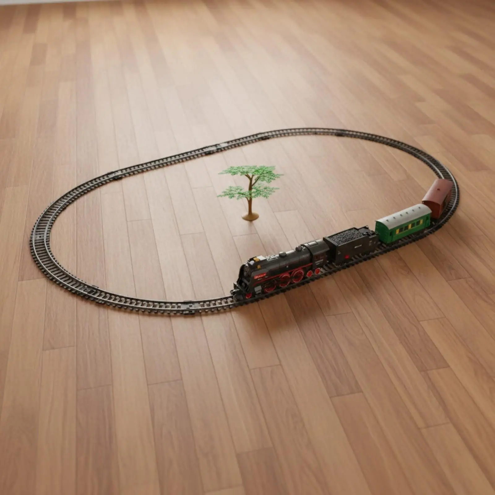 Steam Train Playset with Step Backward Function and Smoke Generator for Kids Imaginative Play