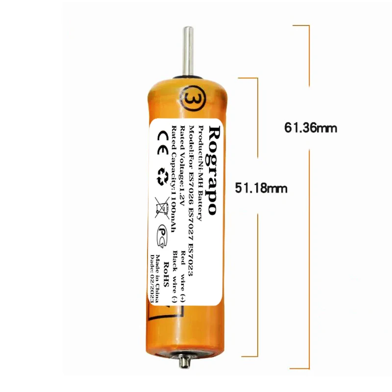 New NI-MH Rechargeable Battery for Panasonic ES4036 ES-RW30 ES-RC30 ES-RC40 ES-RC50 ES-RC60 ES-RC70 ES-RW35 Electric Shaver