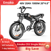 Emoko C93 Single Motor Electric Bike 1000W 48V 20Ah E-bike 20*4.0\