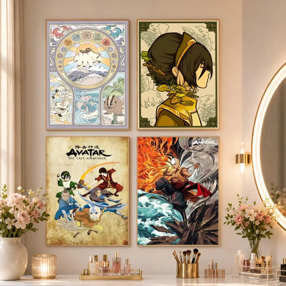 Cartoon A-Avatar The L-Legend Korra Poster Matte Self-Adhesive Wall Art Print Living Room Bedroom Home Wall Decor
