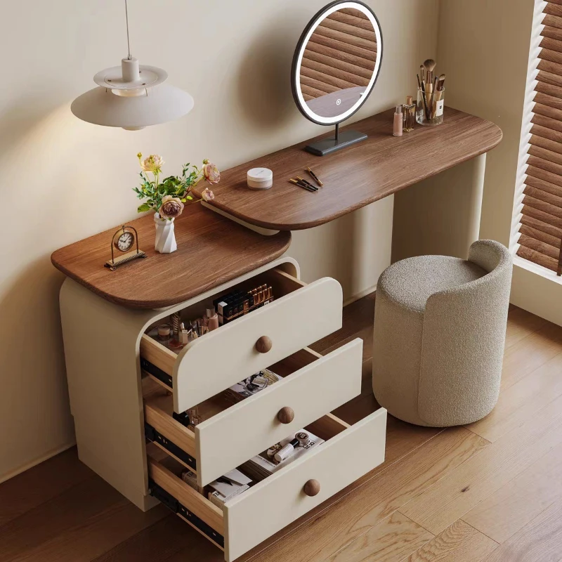 2026 new solid wood dresser modern simple makeup table master bedroom small corner small apartment bedside table