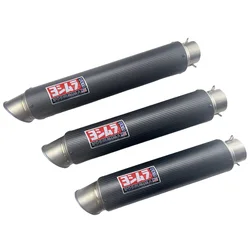 Titanium Alloy and Carbon Fiber 61mm Motorcycle Exhaust Pipe Yoshimura Universal Motorbike Mufflers Escape Moto with DB Killer