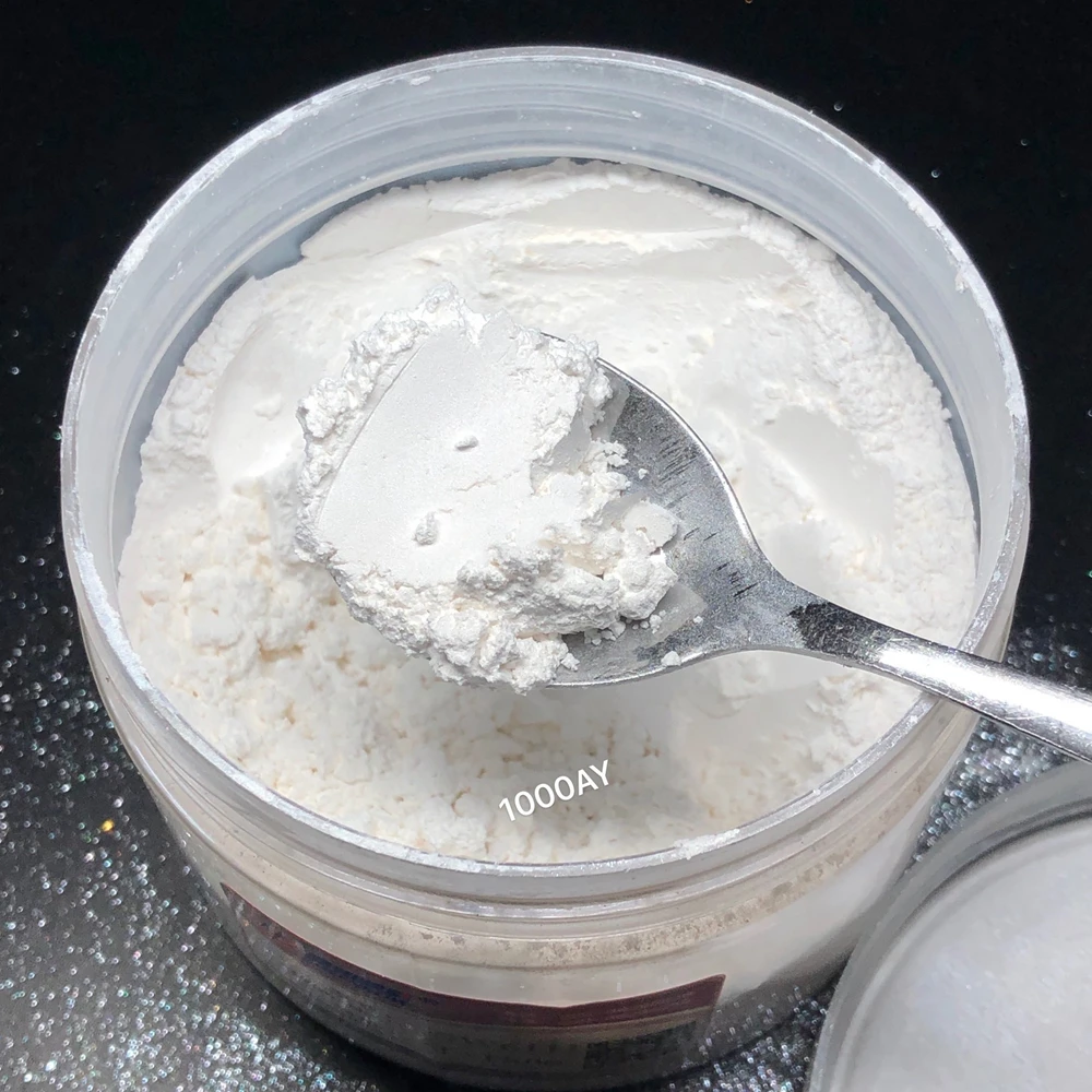 Ultra-Fine 1000Mesh Super White Mica Pearl Powder Nail Glitter Mica Powder DIY Eyeshadow Soap Dye Pigment Car Paint Toner