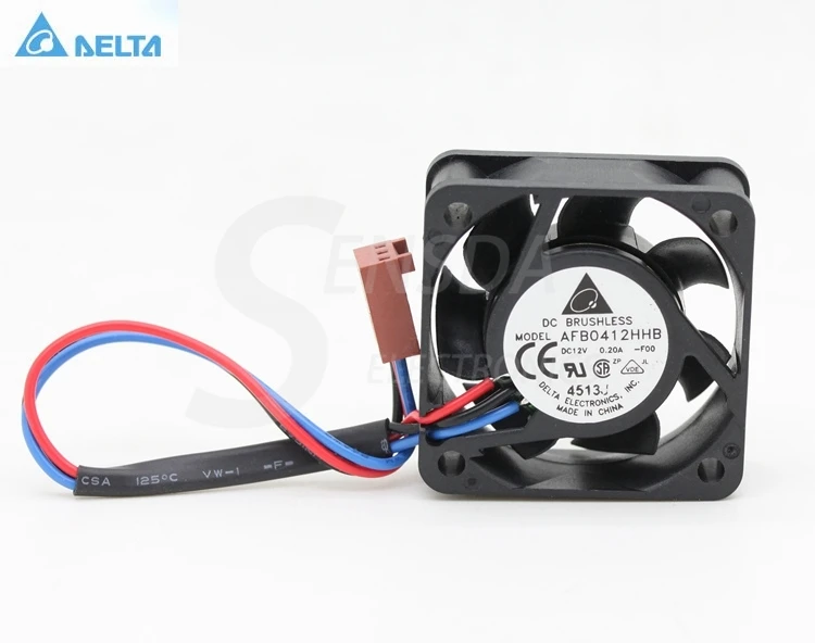 Para para delta AFB0412HHB 4 centímetros DC 12V 0.20A 3 pinos caso do computador mainboard servidor inversor ventiladores de refrigeração