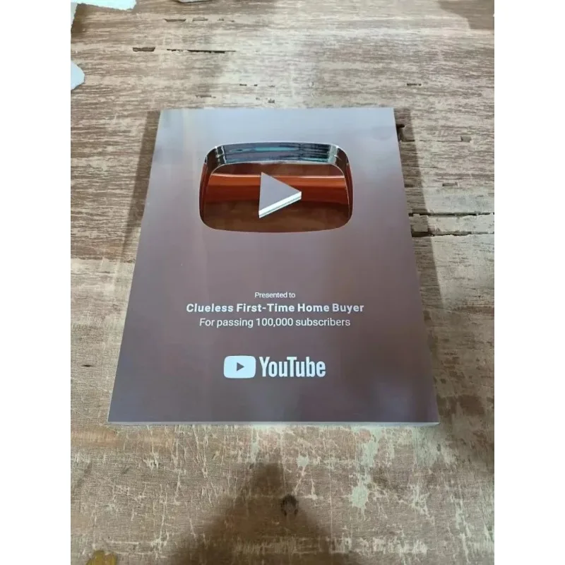 26 StyleGold Name YouTube Play Button Award Plaque, YouTube Award