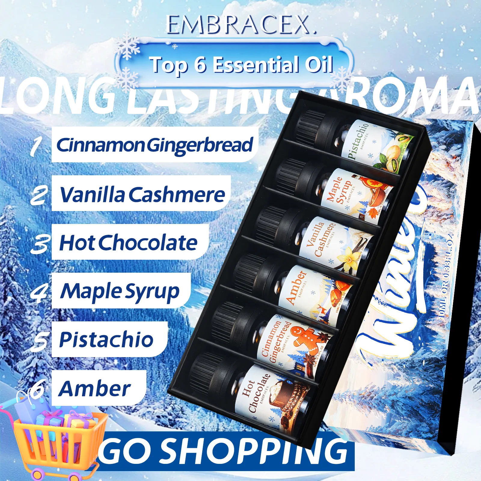 6pc/1pc Winter Fragrance Oils  - огляд і ціна Amber Musk Oil