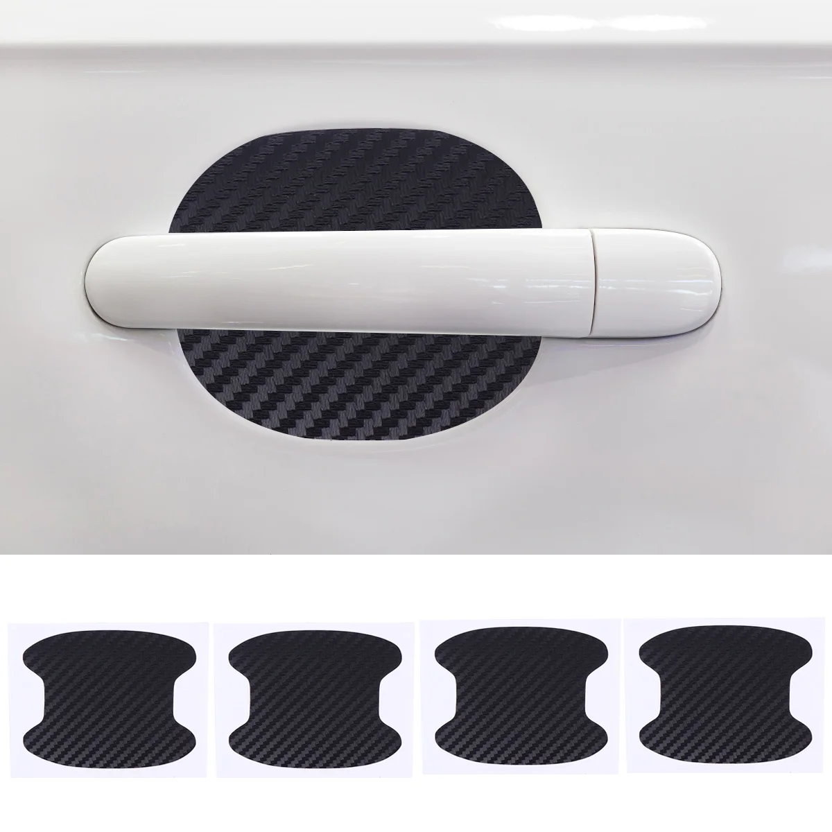 

Car Door Handle Scratch Protector Protective Film Transparent Sticker Door Cup Paint Cover Universal Fit