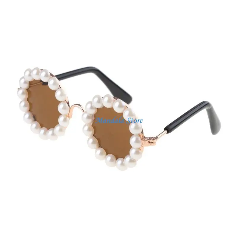 U2JC Pet Dogs Sunglasses Fashion Pearl Glasses for Small Dogs Pets Glasses
