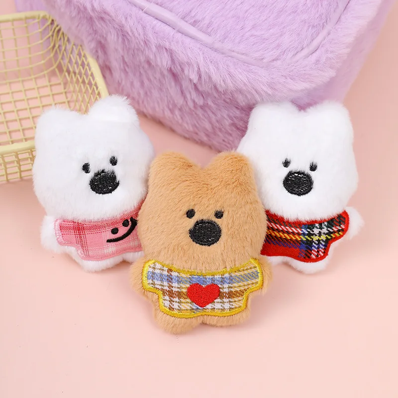 Plush Cartoon Our Three Series West Highland Little Dog Plush Toy Stuffed Doll Keychain Backpack Pendant Decora Children Gifts