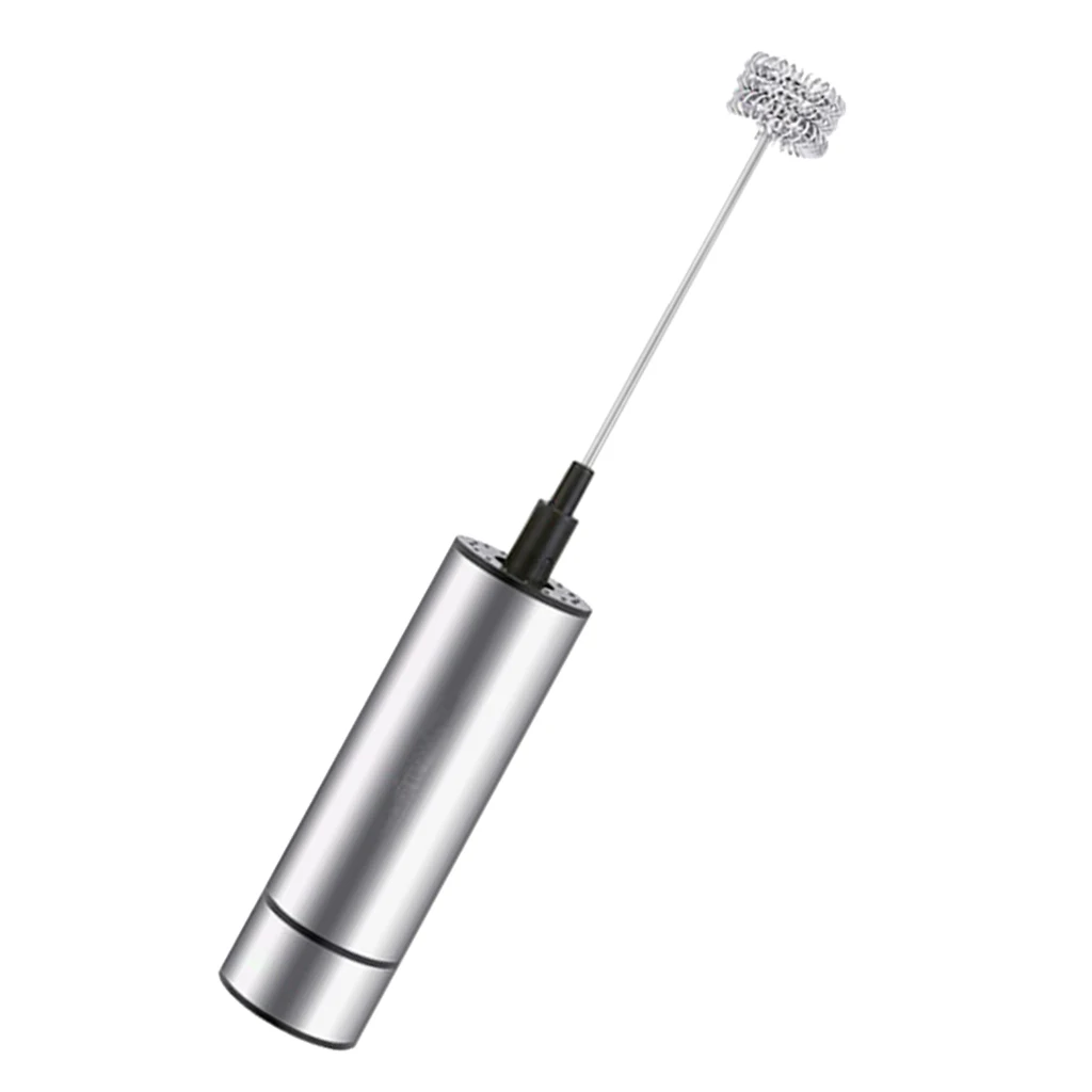 Three-head Stainless Steel Milk Frother Whisk Mixer for Milk