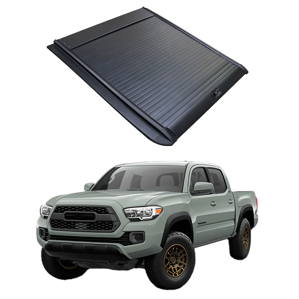 new 4x4 Car Accessories Retractable Aluminum Roller Shutter Roll Up Tonneau Cover For Toyota Tacoma