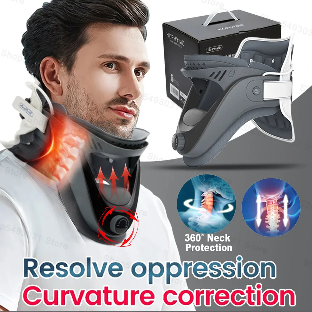 Cervical Traction Device Neck Stretcher Posture Corrector Neck Brace Cervical Stretch Care Neck Support Chiropractic Relief Pain