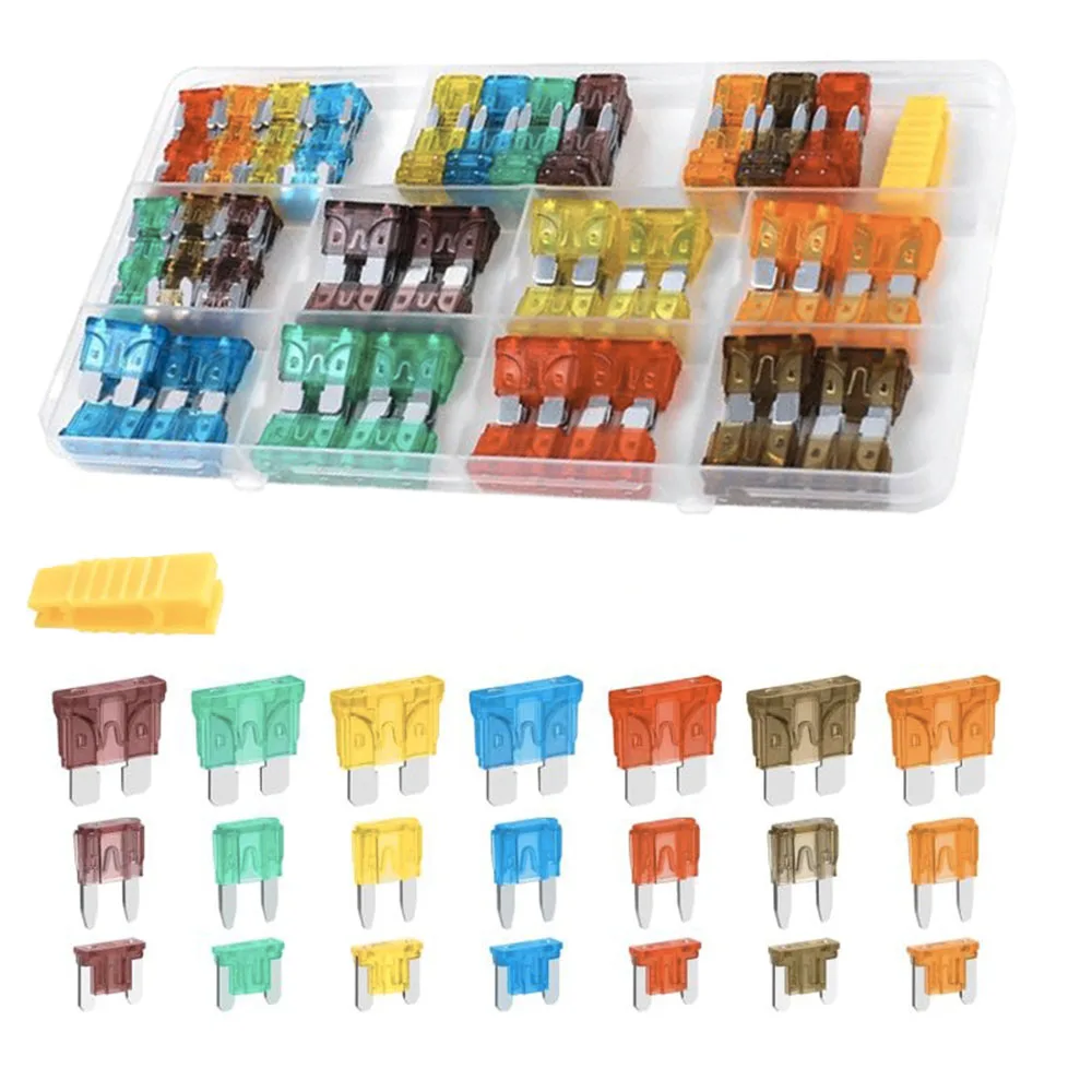 182PCS Fuses Assortment Kit, Professional Blade Fuses-Standard & Mini & Low Profile Mini Fuse (5A/7.5A/10A/15A/20A/30A/40A)