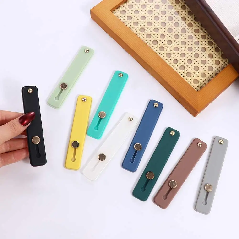 Phone Stand Grip Candy Color Silicone Telescopic Finger Strap Mobile Phone Desktop Bracket Smartphone Support