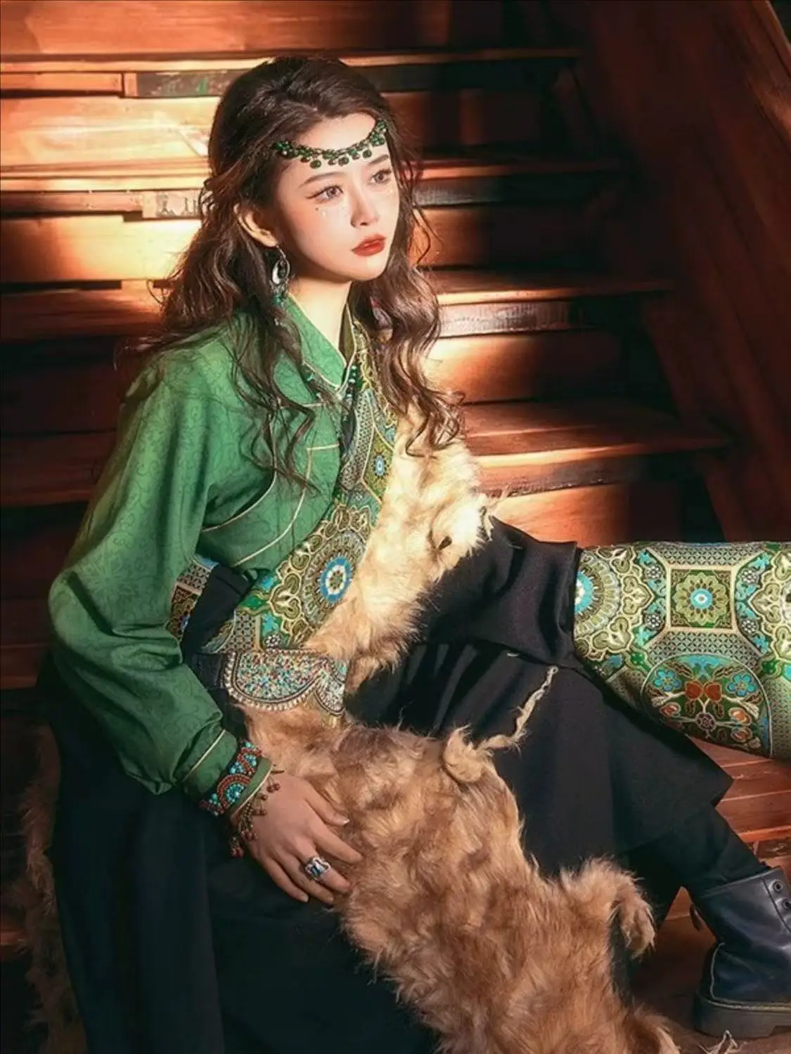 Ethnic Style Tibetan Robe Men Women Traditional Exotic Costume Niche Tourism Travel Photos Suit Halloween Prince Cosplay Costume - Image 4