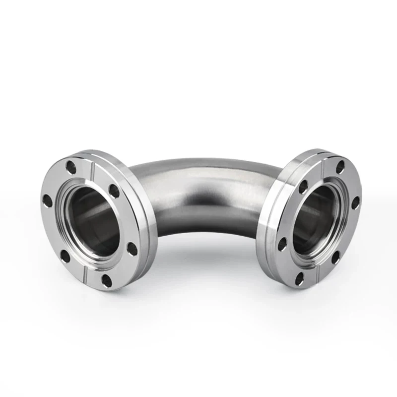 CF Vacuum Flange Elbow Sizes CF16 CF25 CF35 CF50 Fixed Loose Flange for Industrial Use