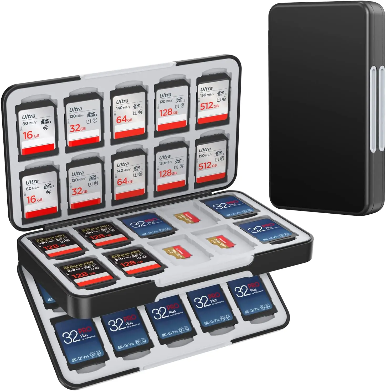 

Компактный держатель для SD и TF карт на 80 слотов, защитный чехол для карт памяти