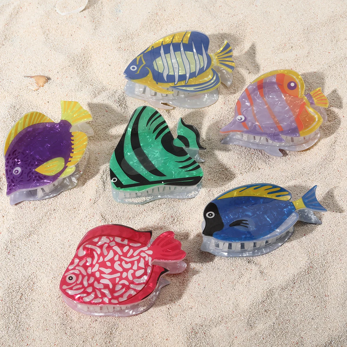 HangZhi New Lovely Tropical Fish Hair Clip Ocean Animal Hair Claw Cute Headwear Hair Jewelry Accessory for Women Girls