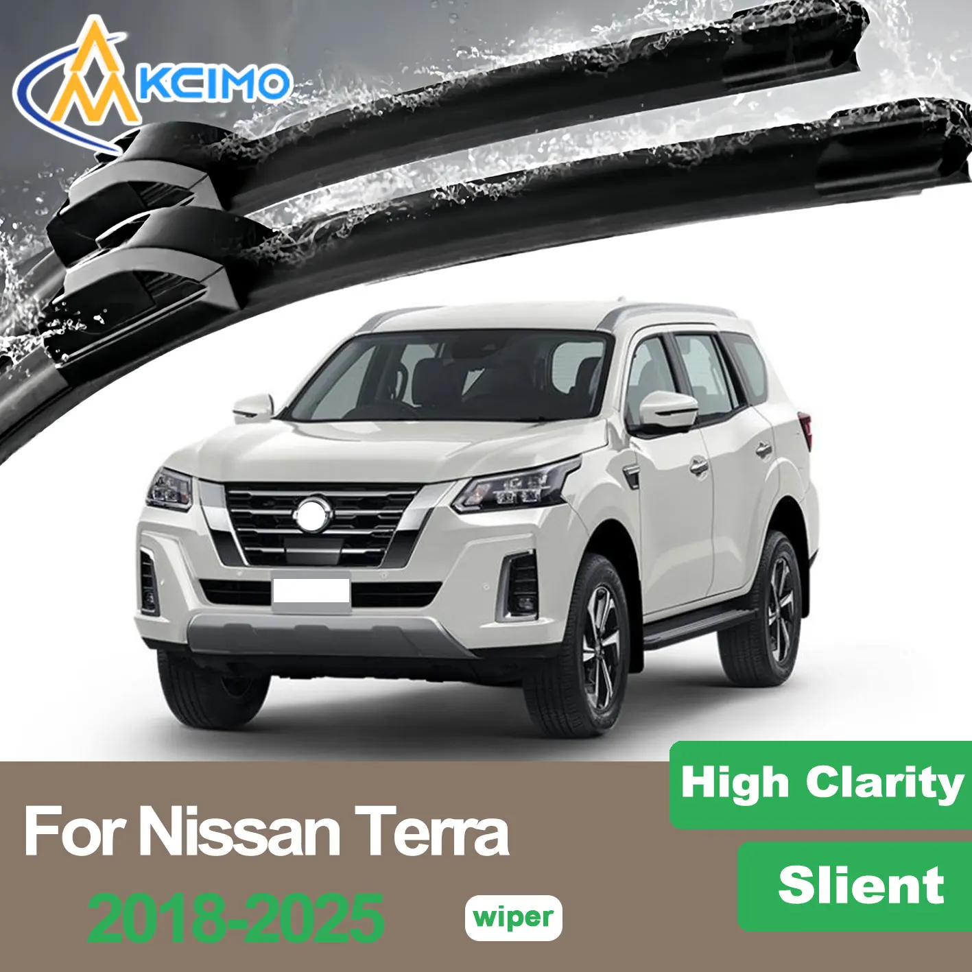 

For Nissan Terra 2018-2025 Front Windshield Wiper Blades 2pcs Slient Rain Windscreen Window Accessories 2024