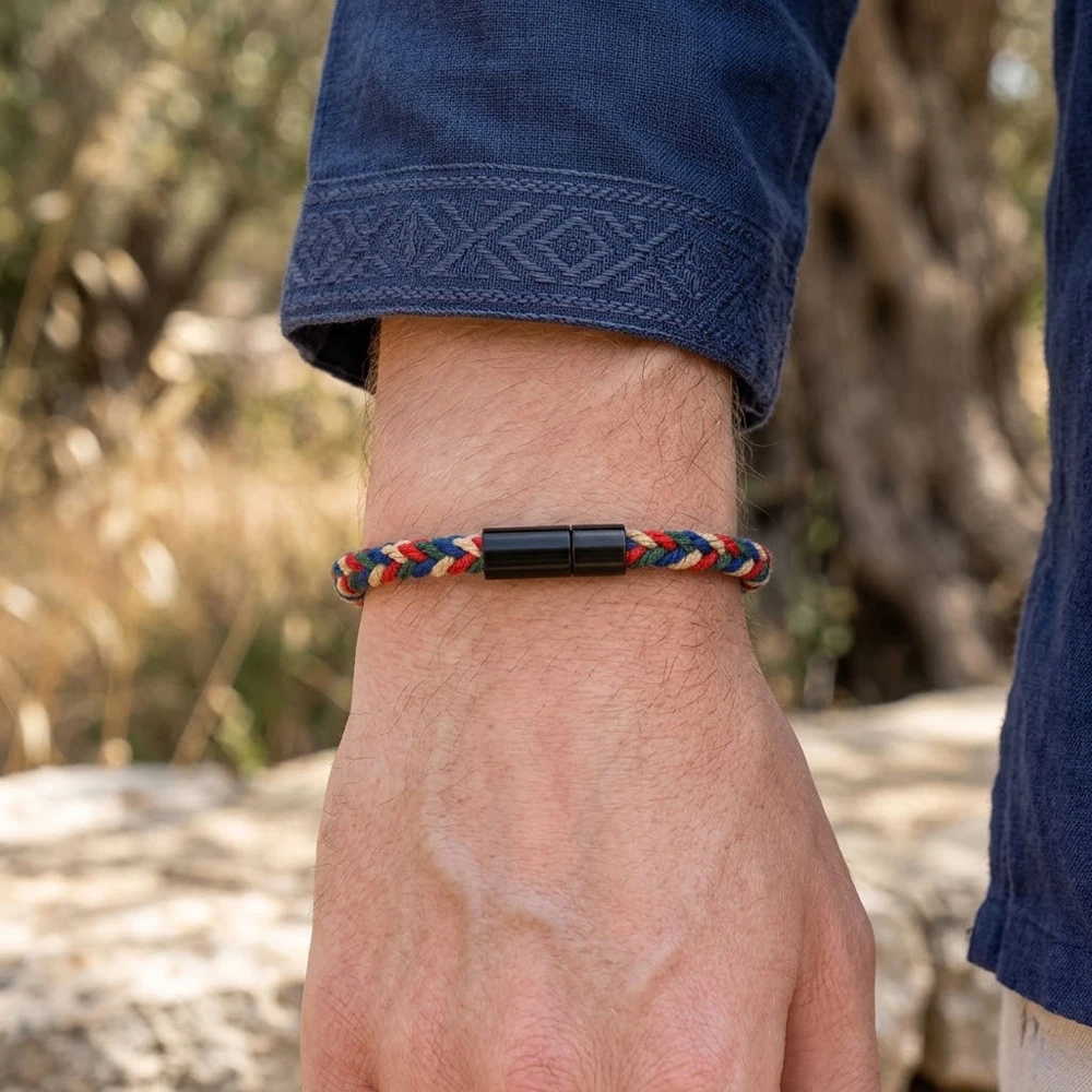 Handmade Braided Rope Bracelet for Men Women Ethnic Woven Bracelet Wristband Jewelry Gift