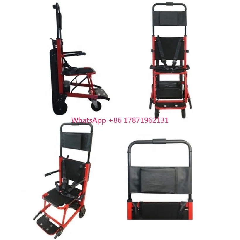 Rehabilitation equipment electric stair climbing lift folding stairway trolley chair stretcher for disabled old evacuation