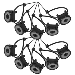 10 Pcs Magnetic Cable Holder Tie Mount Zip Ties Black Seat Wire Base With Nylon Neodymium Magnetic Cable Ties Mount