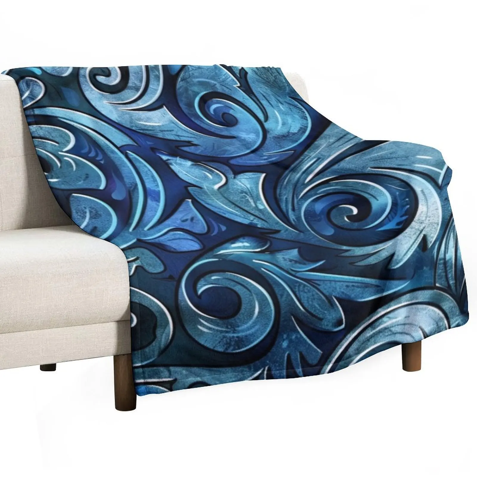 

New Zealand Paua Mori Pattern Koru Design 4 Throw Blanket Comforter Luxury Blankets