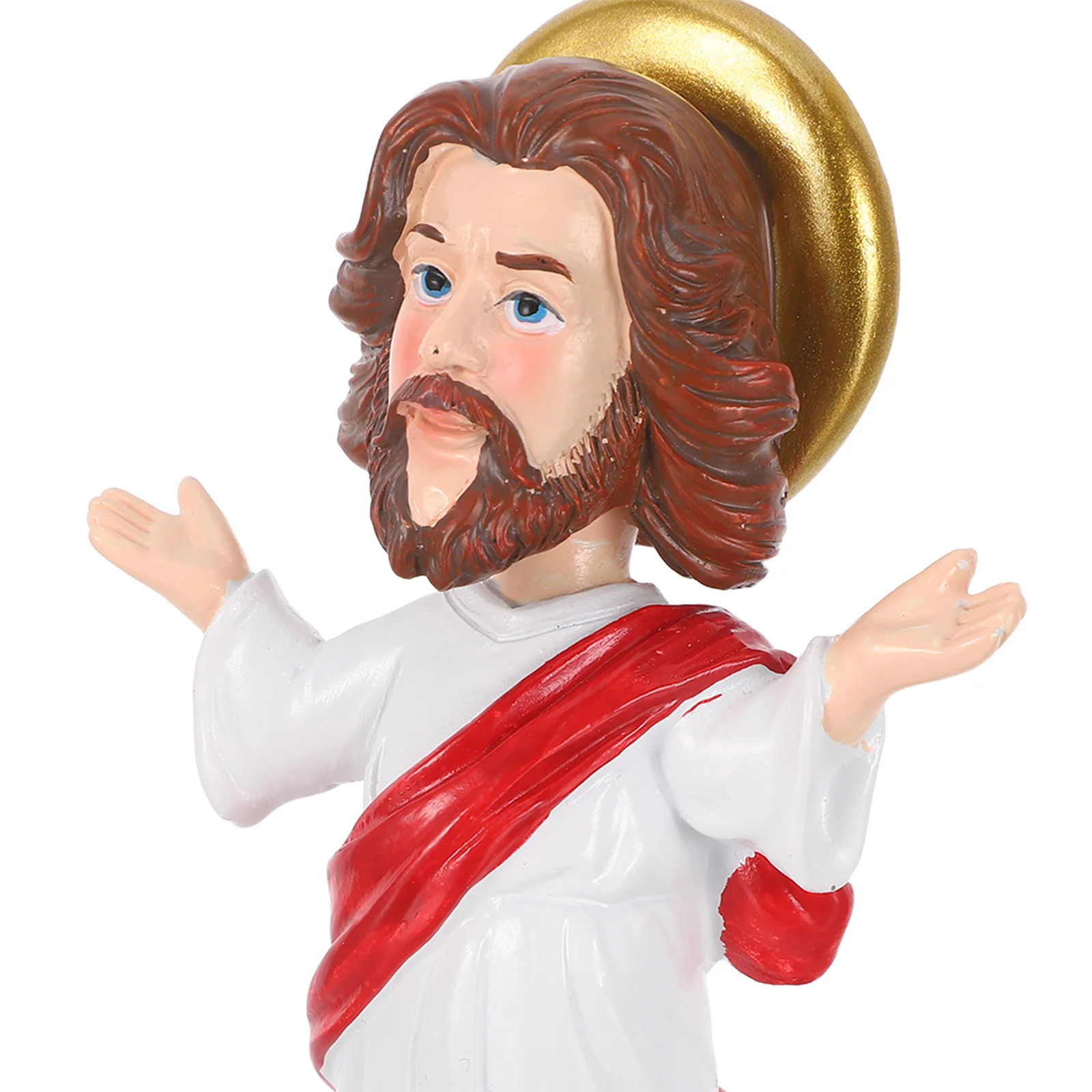 พระเยซูจิ๋วส่ายหัว ของตกแต่งเรซิ่นสำหรับติดคอนโซลรถยนต์ ของตกแต่งภายในรถยนต์ ของตกแต่งโต๊ะทำงาน ของตกแต่งคริสต์มาส อุปกรณ์ตกแต่งรถยนต์