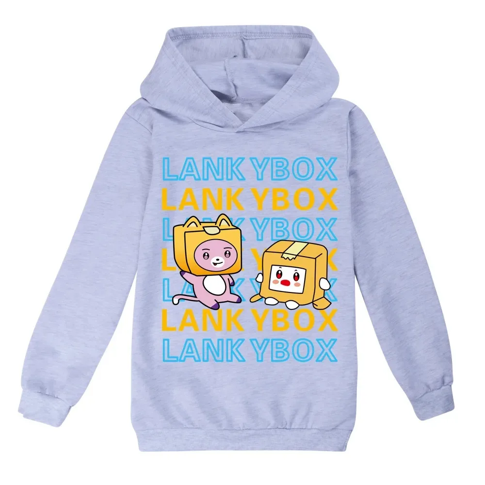 2023 Fashion Lanky Box Boys and Girls Hoodie Cartoon Letter Printed Sweatshirt Spring and Autumn Casual Cotton Children\'s Wear