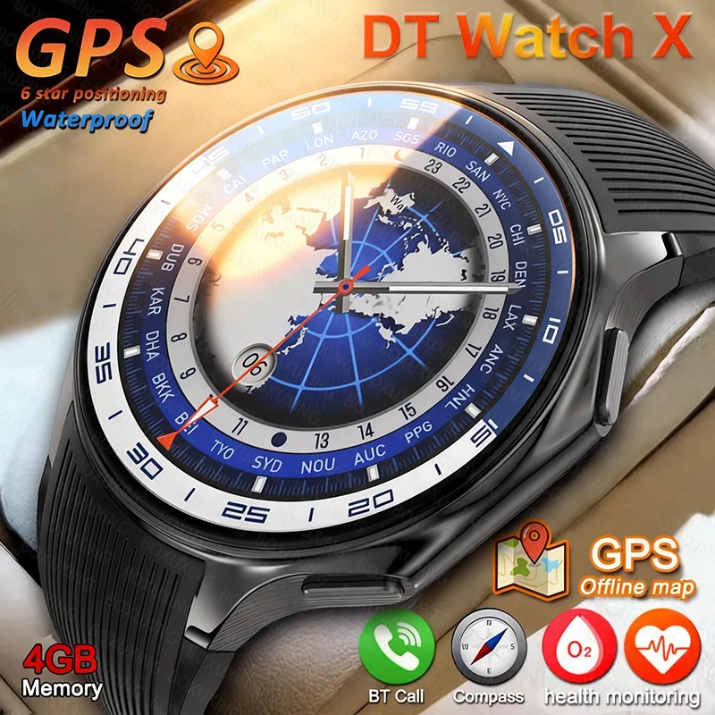 

Смарт-часы OPPO Watch X с памятью 4 ГБ, музыкой, видео, Bluetooth-звонками, водонепроницаемостью IP68, AMOLED-дисплеем, совместимые с TWS-наушниками, новинка 2026 года