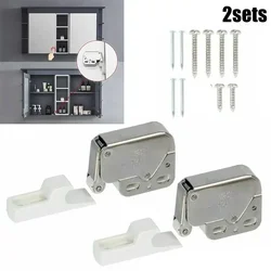 Mini loquet à pression autobloquant pour portes de bateau, loquet pour armoires, caravane, maison, planche de Chi, serrure à pression, 2 pièces