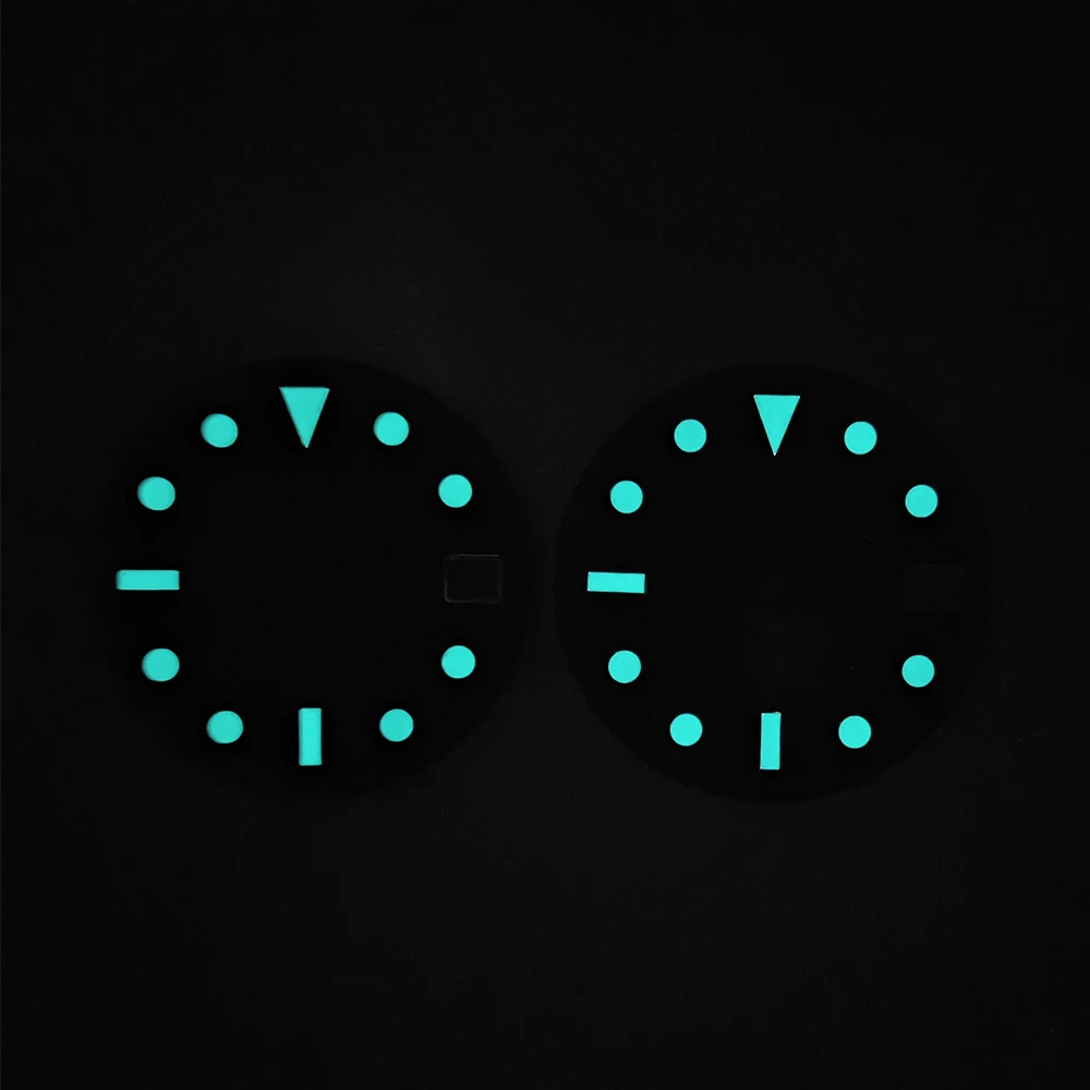 28.5mm Watch Dial Customizable Logo Dial Blue Luminous nh35 Dial Suitable for NH35/NH36/4R/7S/34 Movement Watch Accessories ﻿