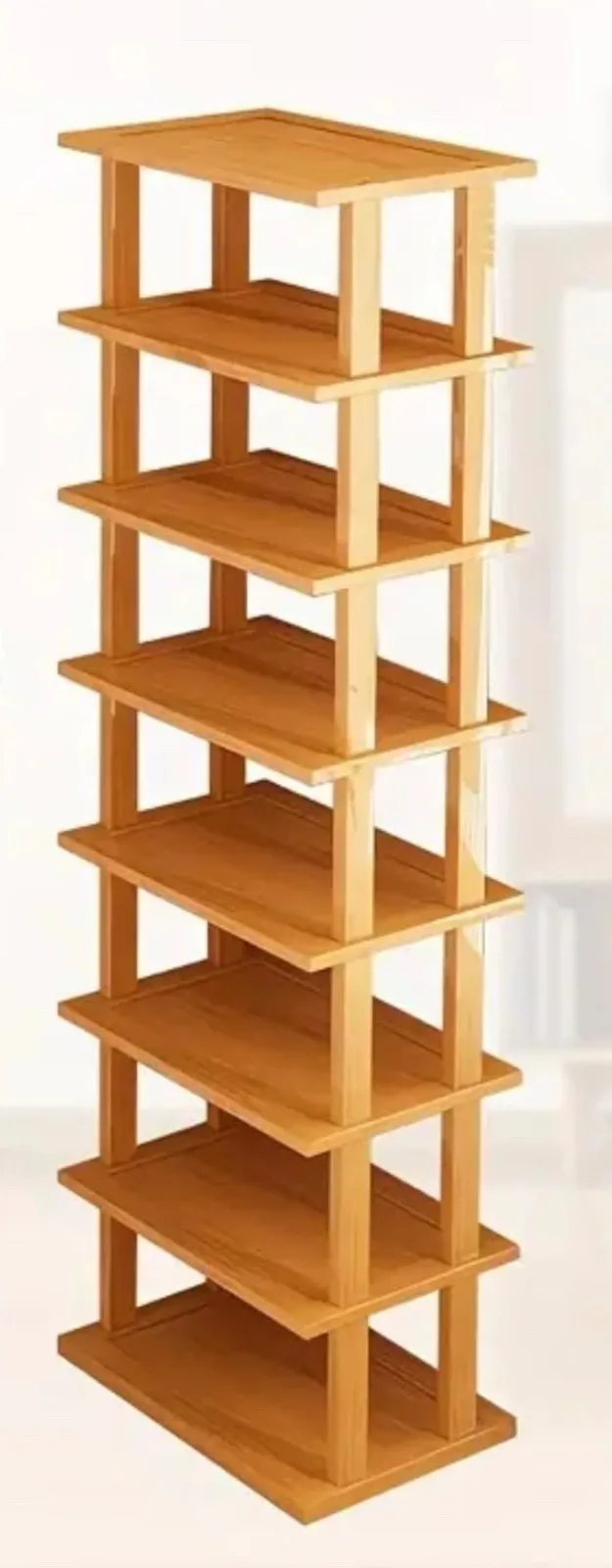 

HealthEmpire 8-Tier Bamboo Shoe Rack , Shoe Organizer for Small Space