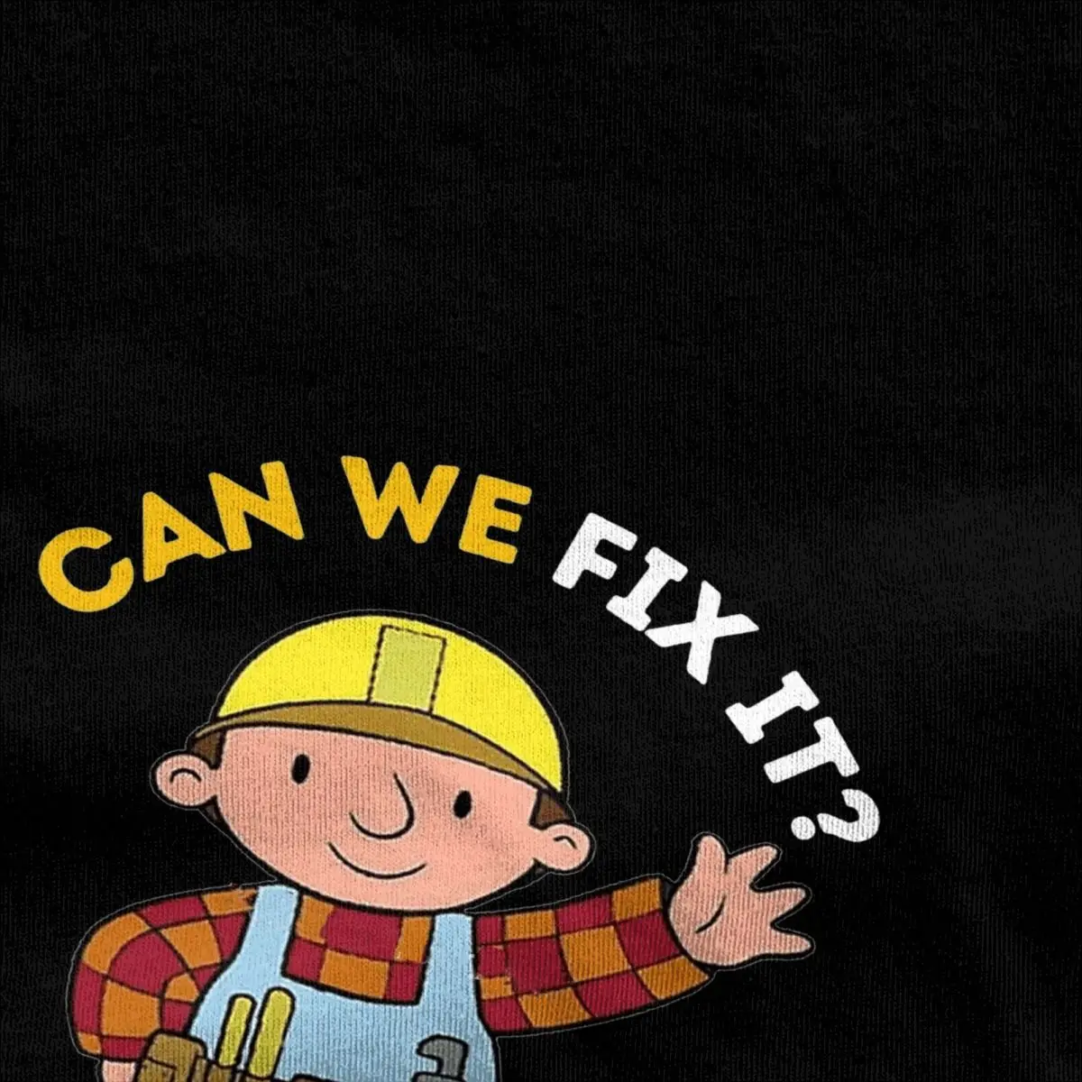 Can We Fix It Funny Repair Man T-Shirt Beach Bob The Builder Y2K T Shirts Pure Cotton Tee Shirt For Men's Short Sleeves Tees