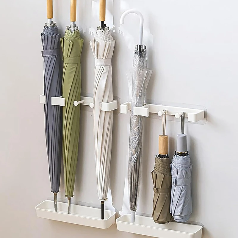 

Umbrella Stand Wall Mounted Umbrella Holder Rack Wall-Mounted Umbrella Storage Rack, Space Saving Organizer