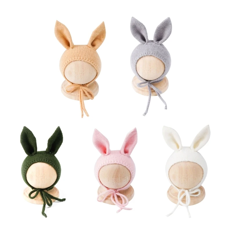 

Baby Photography Props Bunny-Ear Hat & Photo Posing Clothes Photo Hat Newborn Photostudio Props Unisex Photo Headdress