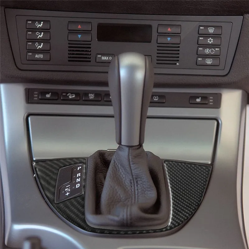 

Carbon Fiber Car Center Console Air Conditioning CD Gear Control Panel Trim Cover Sticker For BMW X5 2000-2006 Car Accessories